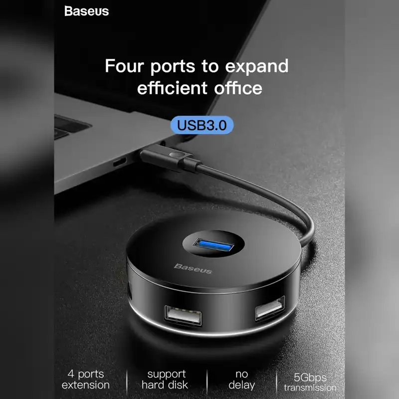 هاب 4 پورت Type-C باسئوس مدل CAHUB-G0