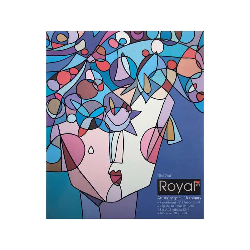 رنگ اکریلیک رویال 18 رنگ کد 12 حجم 12 میلی لیتر رنگ اکریلیک رویال 18 رنگ کد 12 حجم 12 میلی لیتر