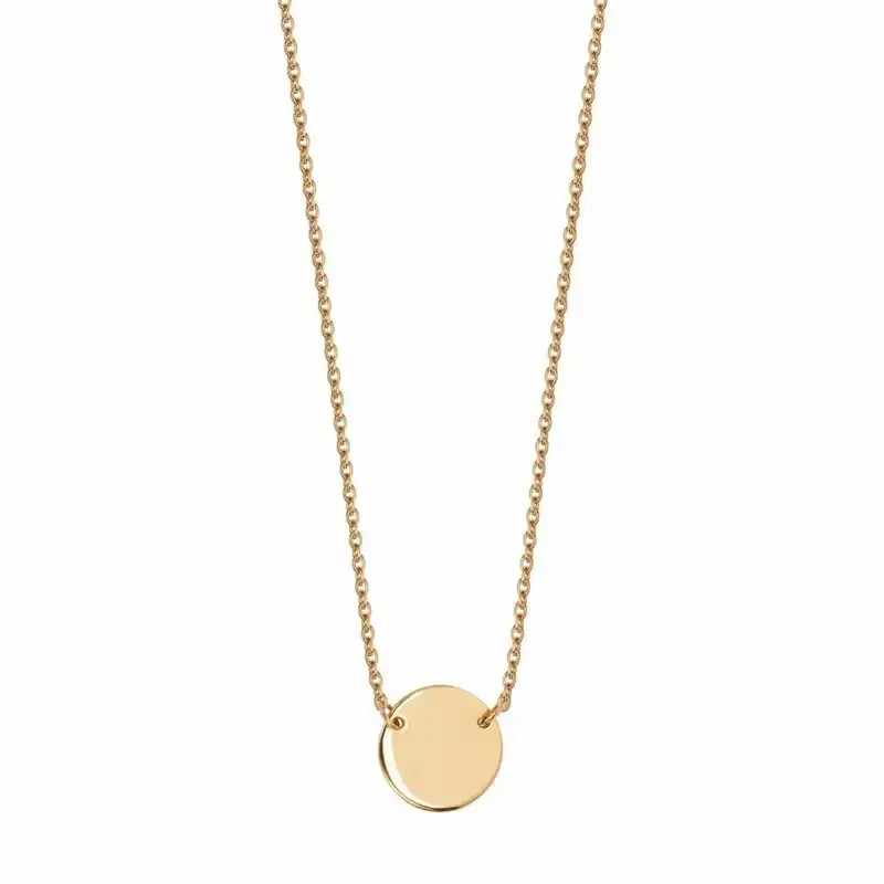 گردنبند طلا 18 عیار زنانه مدل سکه ای