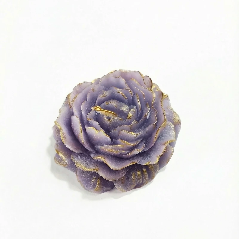 شمع دست‌ساز بدون‌بو مدل گل آلاله زمان اتمام 2 ساعت