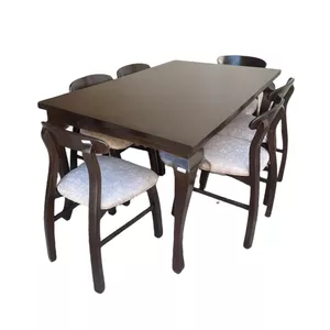 میز و صندلی ناهارخوری 6 نفره گالری چوب آشنایی مدل 729-6
