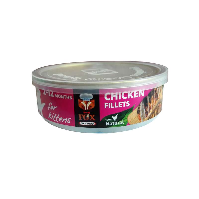 کنسرو بچه گربه فاکس پت فود مدل فیله مرغ وزن 200 گرم