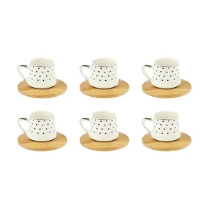 سرویس قهوه خوری 12 پارچه مدل دایره کد 02001