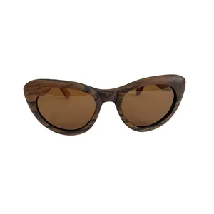 عینک آفتابی فرم خاص زنانه مدل چوبی