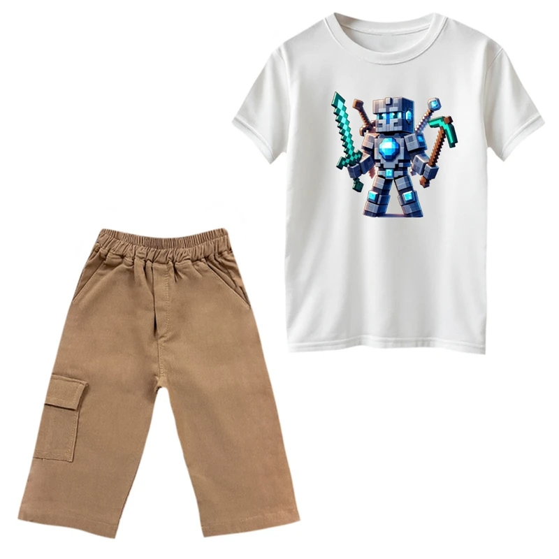 ست تی‌شرت و شلوارک پسرانه مدل آدم آهنی