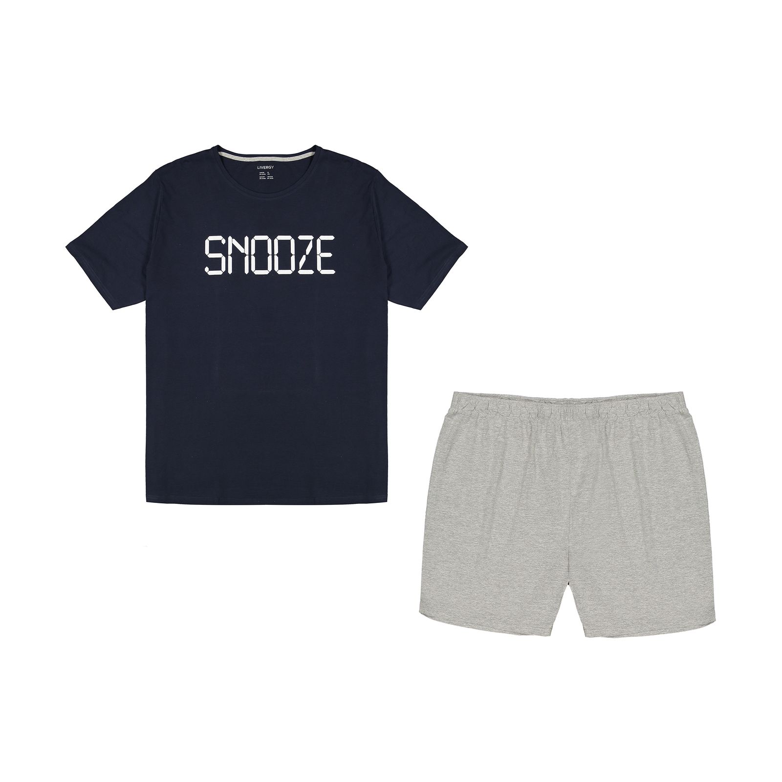 ست تی شرت و شلوارک مردانه لیورجی مدل SNOOZE