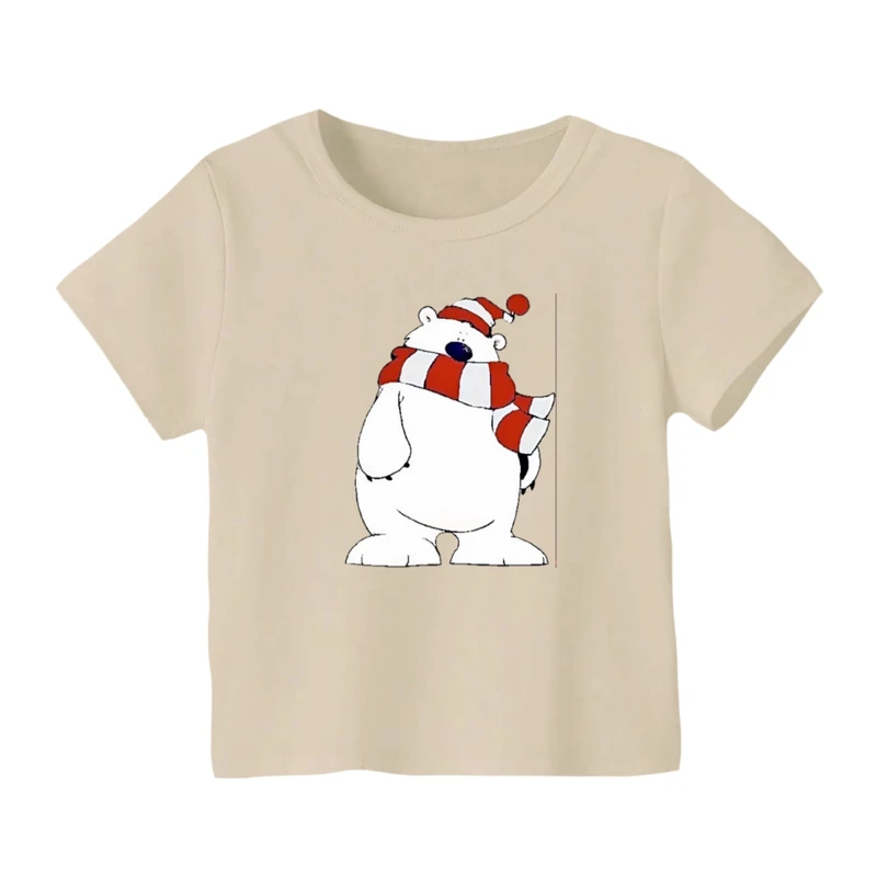 تی شرت آستین کوتاه بچگانه مدل خرس کریسمس کد 7