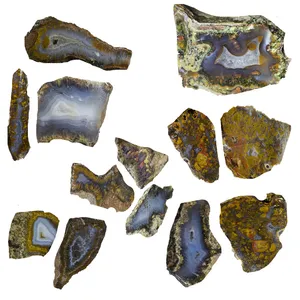 سنگ راف آمیتیست مدل عقیق شجر مجموعه 13 عددی 