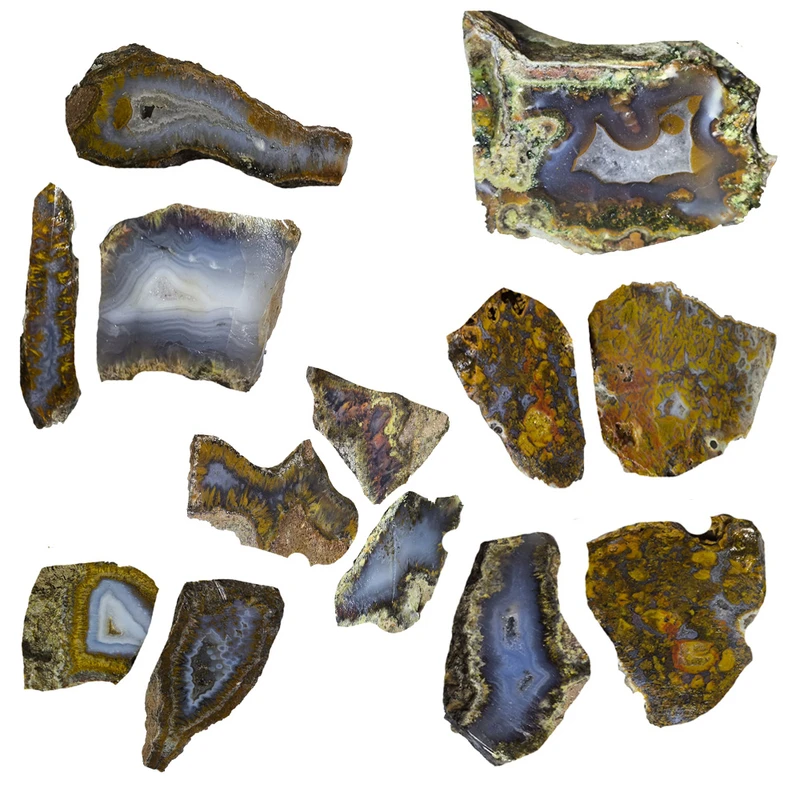 سنگ راف آمیتیست مدل عقیق شجر مجموعه 13 عددی 