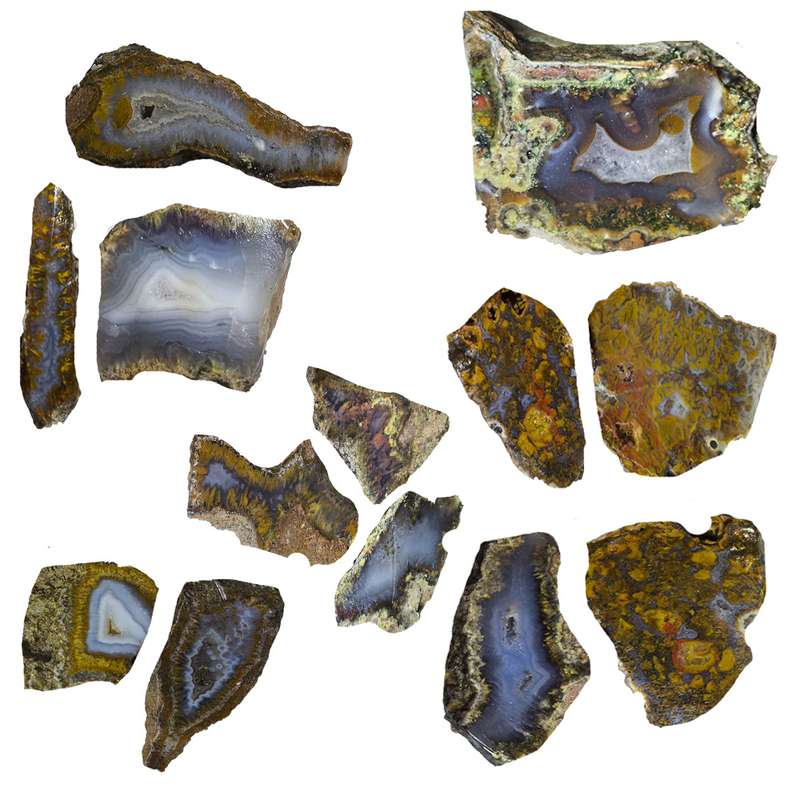 سنگ راف آمیتیست مدل عقیق شجر مجموعه 13 عددی