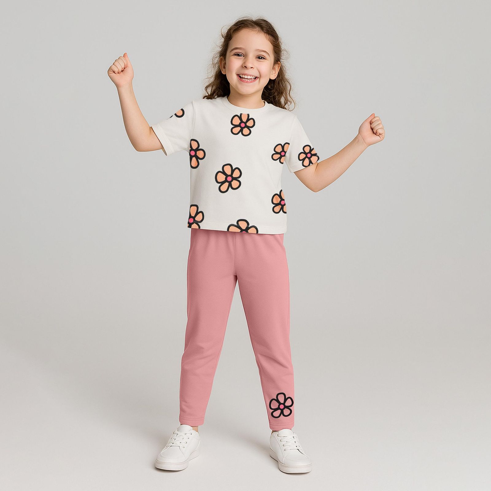 ست تی شرت و شلوار دخترانه مادر مدل Rebecca - - 1
