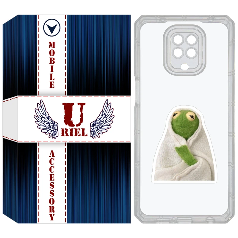 کاور یوریل مدل Clear کد 82 طرح قورباغه مناسب برای گوشی موبایل شیائومی Redmi Note 9S / Note 9 Pro / Note 9 Pro Max