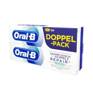 خمیر دندان اورال-بی مدل DOPPLE-PACK حجم 75 میلی لیتر بسته 2 عددی
