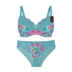 ست شورت و سوتین زنانه شباهنگ مدل AFRICA رنگ نیلی