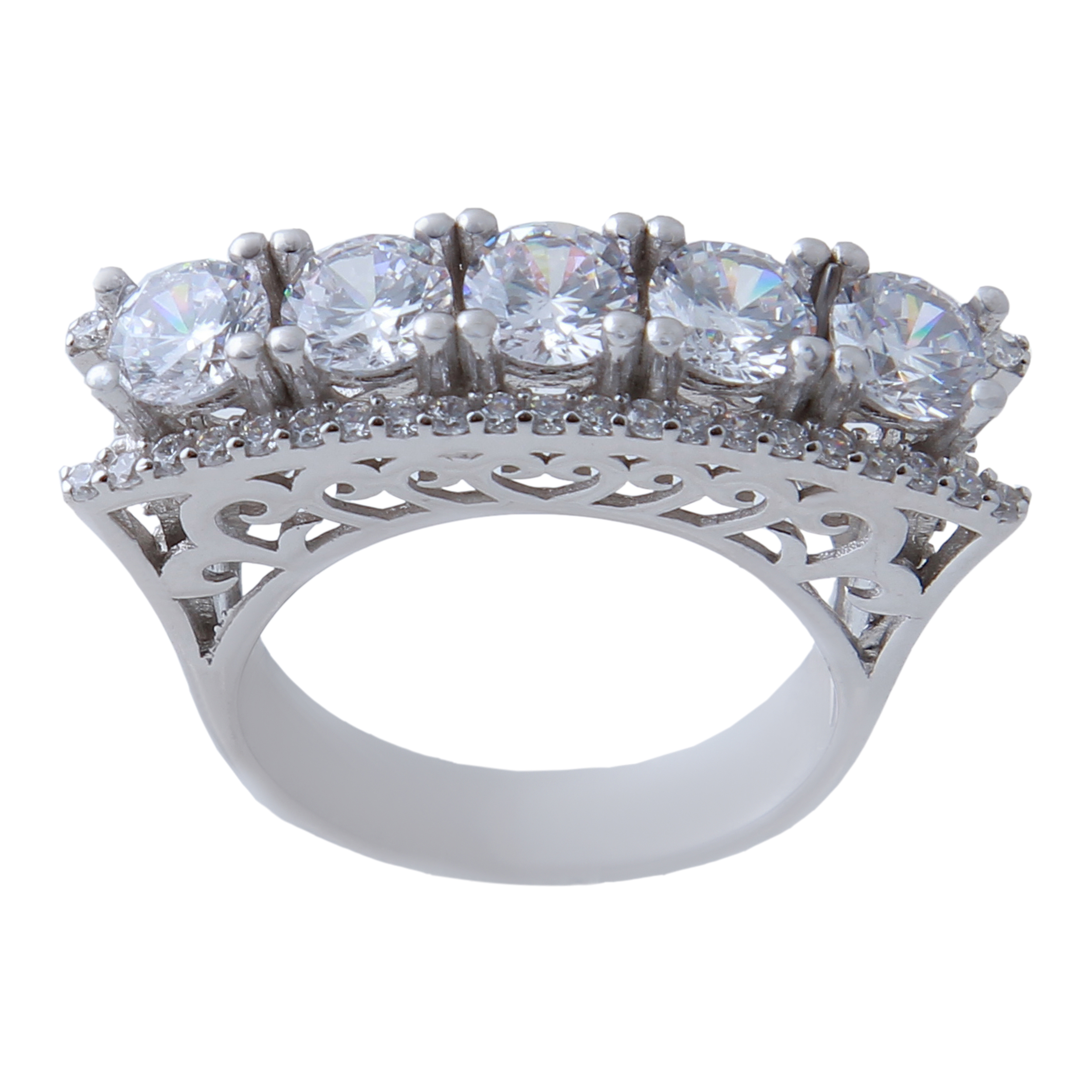    انگشتر نقره زنانه بازرگانی میلادی کد AWR_602