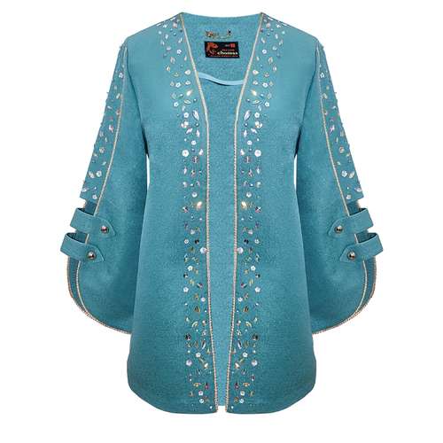 مانتو زنانه چومس مدل ژاوین کتان لمه رنگ سبز روشن