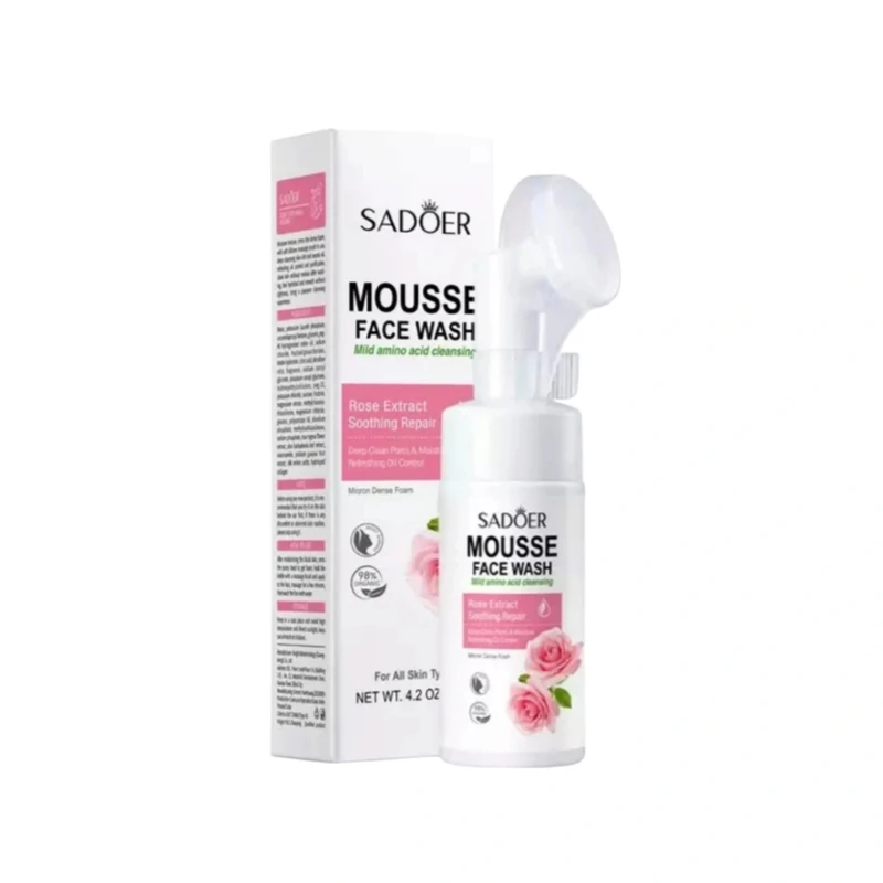 فوم شستشو صورت سادور مدل گل رز مناسب برای انواع پوست حجم 120 میلی لیتر
