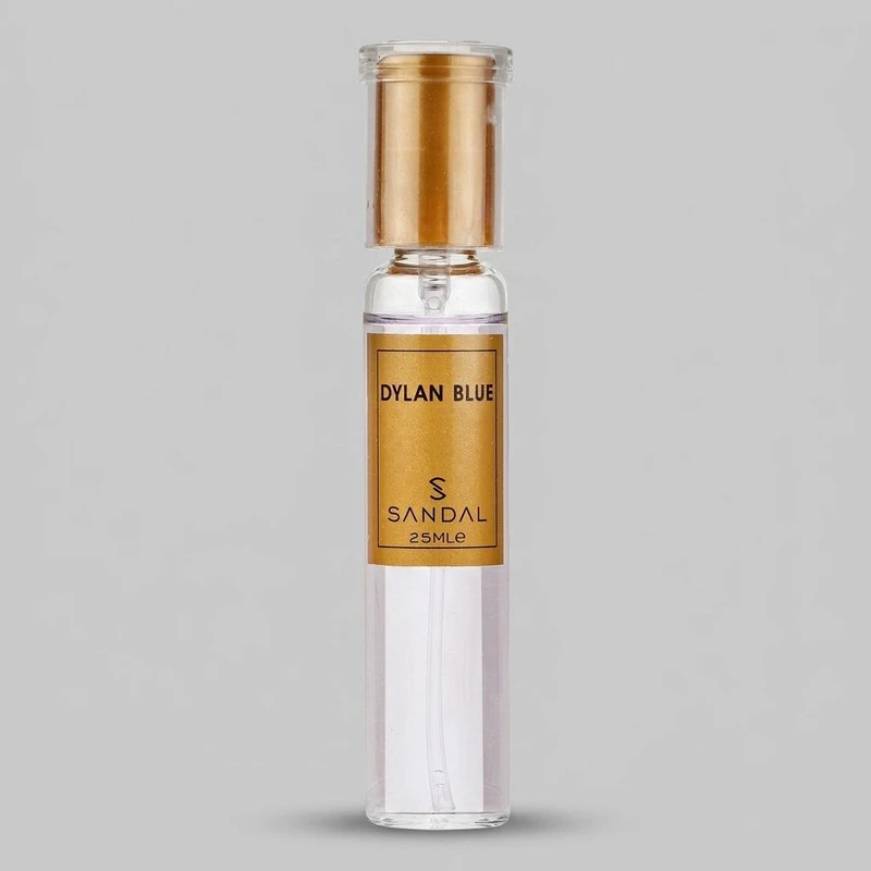 عطر جیبی زنانه صندل مدل Dylan blue با رایحه خنک حجم 25 میلی‌لیتر