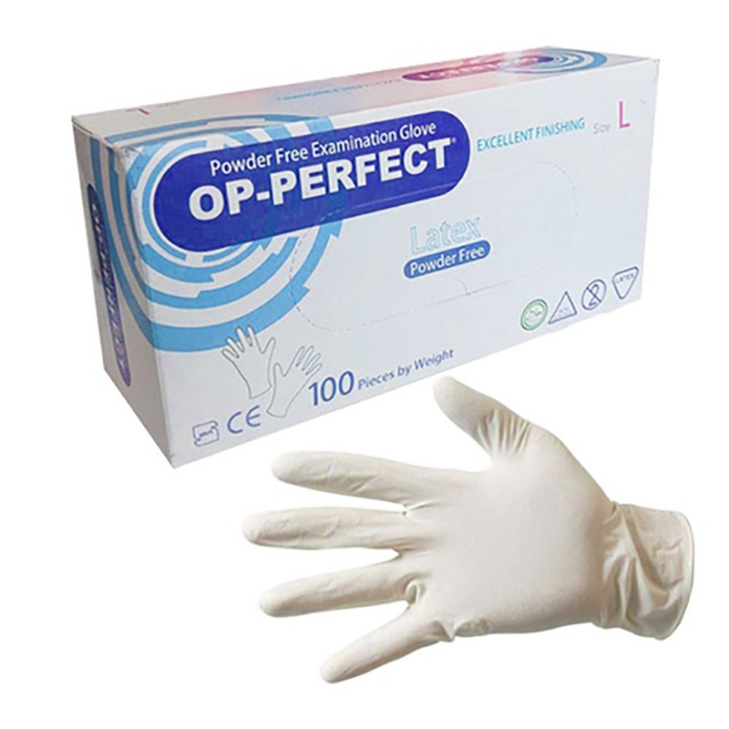 دستکش لاتکس اوپی پرفکت مدل 01L سایز لارج بسته 100 عددی