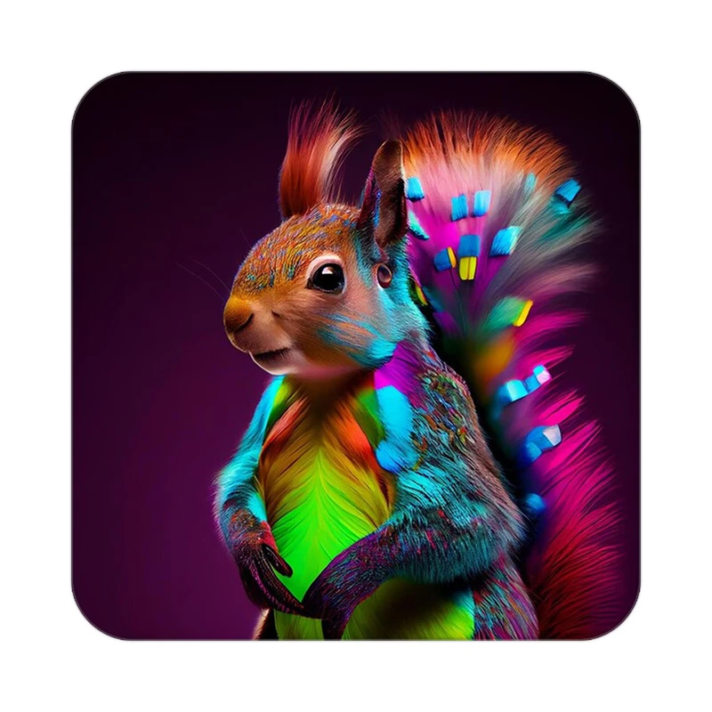 زیر لیوانی کاکتی طرح حیوانات رنگی مدل mp26766