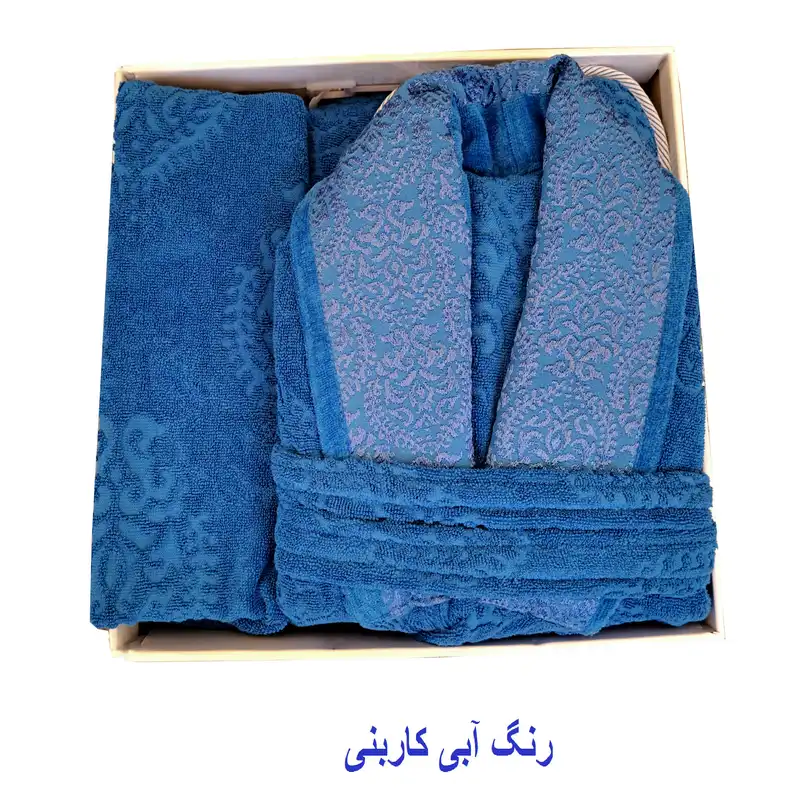 سرویس حوله پالتویی 4 تکه الماس طرح سلطنتی کد pp-403 سایز 125 سانتی متر