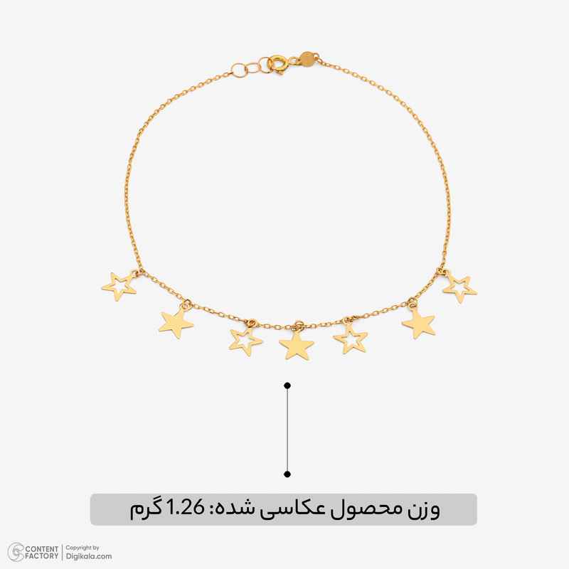 پابند طلا 18 عیار زنانه میو گلد مدل DG-AK103