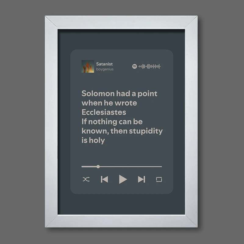 تابلوی مدل تابلوی موزیکال طرح Satanist by boygenius