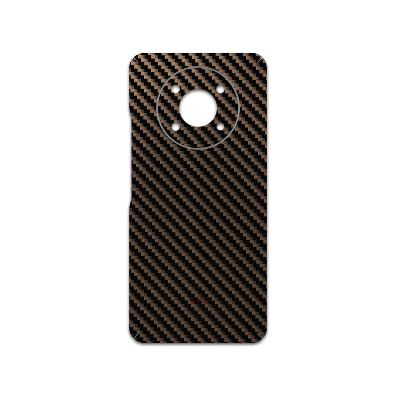 برچسب پوششی ماهوت مدل Glossy-Brown-Fiber مناسب برای گوشی موبایل آنر X9 5G