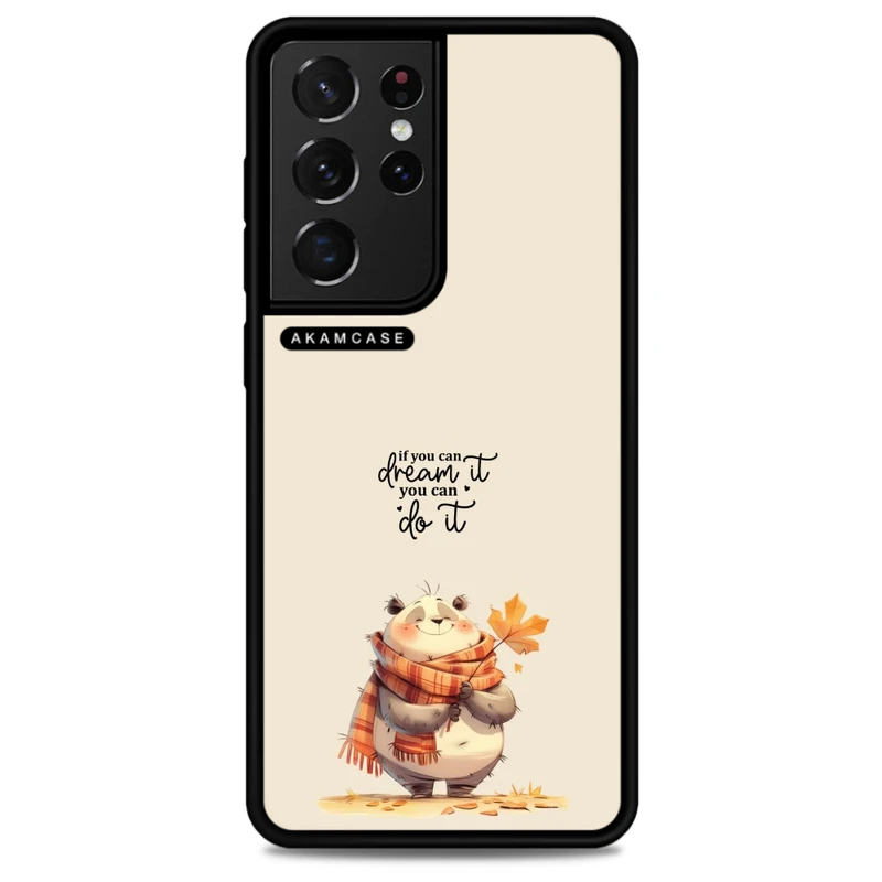 کاور آکام مدل AMC-WSGS21U-ANIMALS QOUTES-10 مناسب برای گوشی موبایل سامسونگ Galaxy S21 Ultra