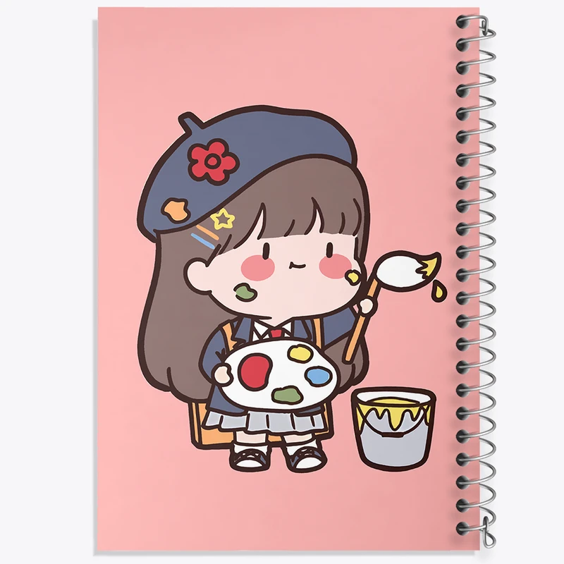 دفتر نقاشی 50 برگ خندالو طرح دختر نقاش کد N5610