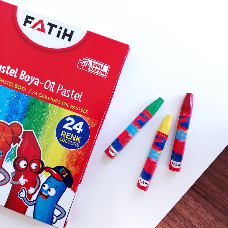 مداد شمعی 24 رنگ فاتح مدل  Oil Pastel