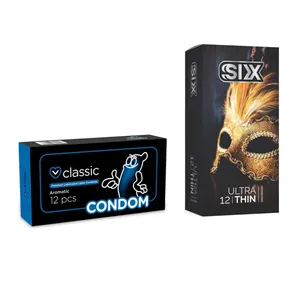 کاندوم سیکس مدل Ultra Thin بسته 12 عددی به همراه کاندوم کاندوم مدل Classic بسته 12 عددی