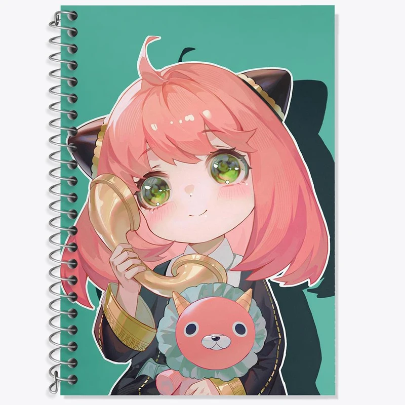 دفتر زبان 50 برگ خندالو مدل دو خط طرح انیا فورجر انیمه اسپای ایکس فمیلی Spy x Family کد 17672