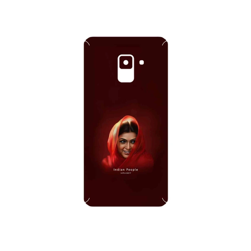 برچسب پوششی ماهوت مدل Portrait of an Indian Woman مناسب برای گوشی موبایل سامسونگ Galaxy A8 2018