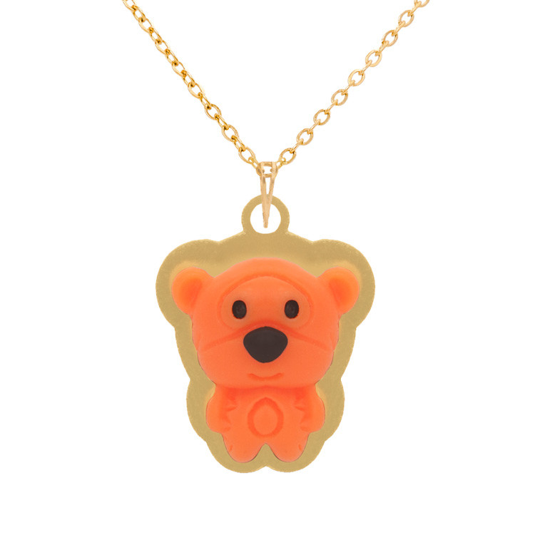 گردنبند طلا 18 عیار دخترانه ژابیز مدل خرس
