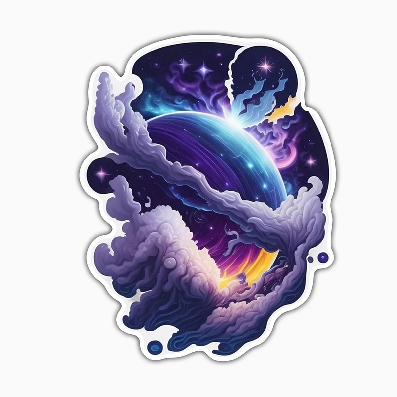 استیکر لپ تاپ و موبایل بووم طرح Galaxy مدل Cosmic Dream کد ZX053