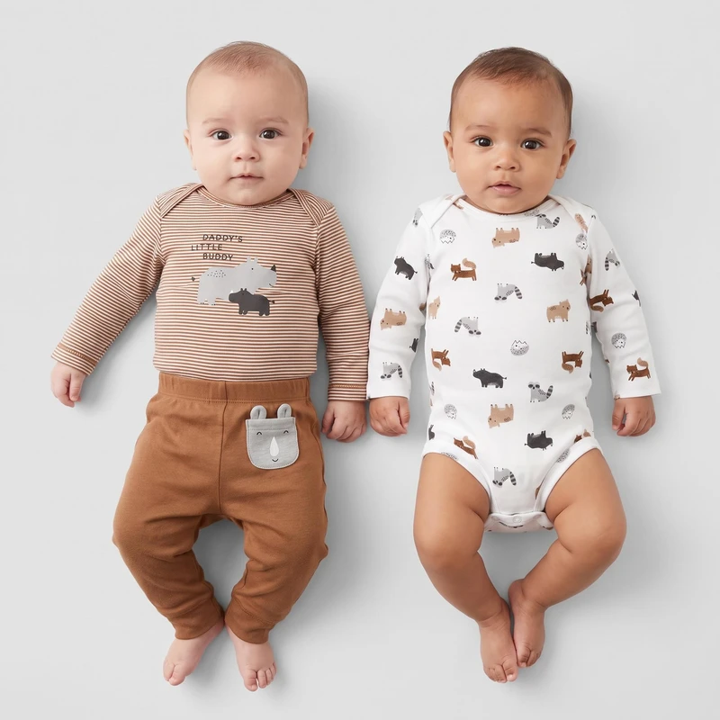 ست 3 تکه لباس نوزادی کارترز طرح Animals کد M554