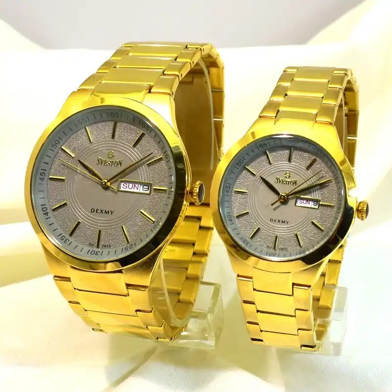 ست ساعت مچی عقربه ای زنانه و مردانه سوستون مدل DEXMY SV-7415G