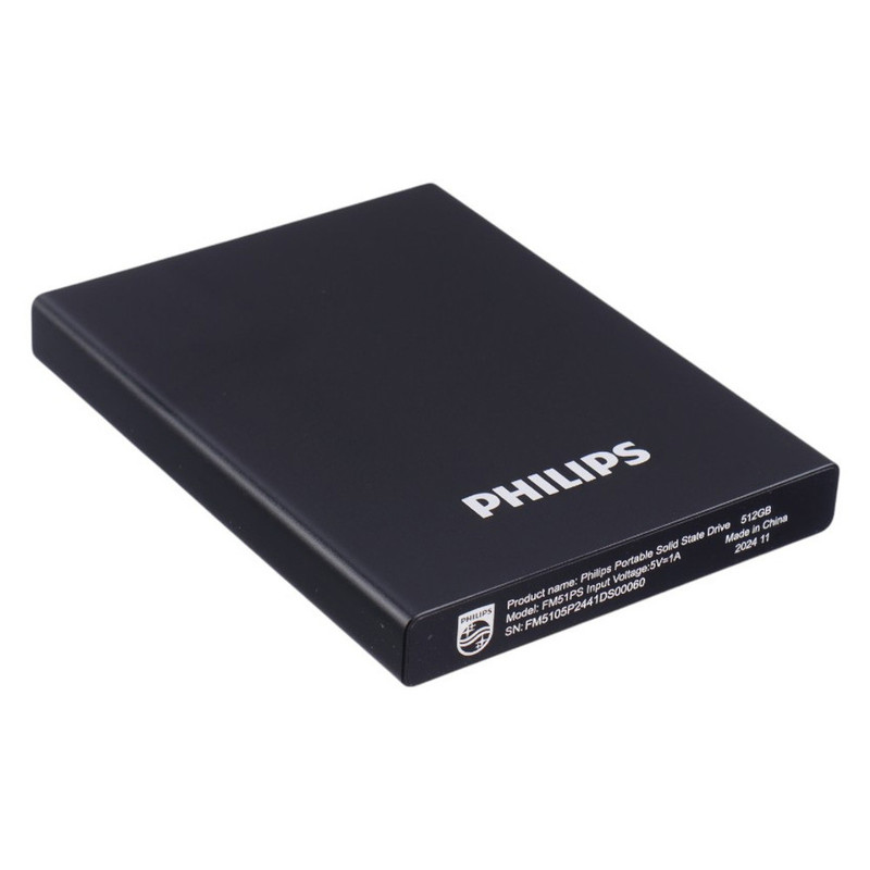 اس اس دی اکسترنال فیلیپس مدل FM51PS051S ظرفیت 256 گیگابایت رابط USB 3.2 Gen2