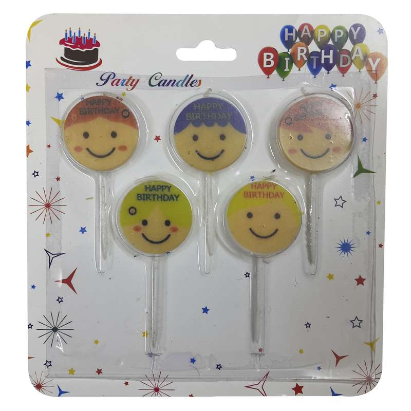 شمع تولد طرح آدمک مدل 76 مجموعه 5 عددی