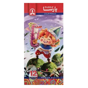 مداد رنگی 12 رنگ پارسا مدل جنگجوی اژدها کد 002