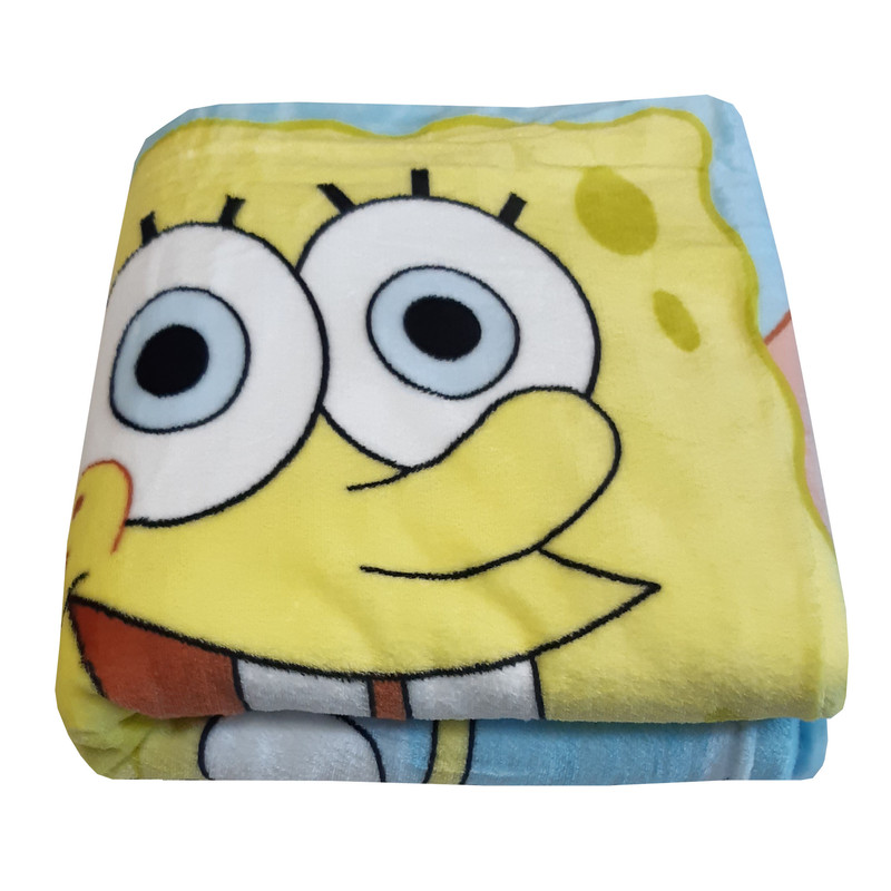 پتو مسافرتی طرح باب اسفنجی سایز 160x220 سانتی متر