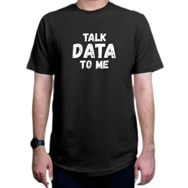 تی شرت آستین کوتاه مردانه مدل برنامه نویسی طرح 2-Talk Data To Me