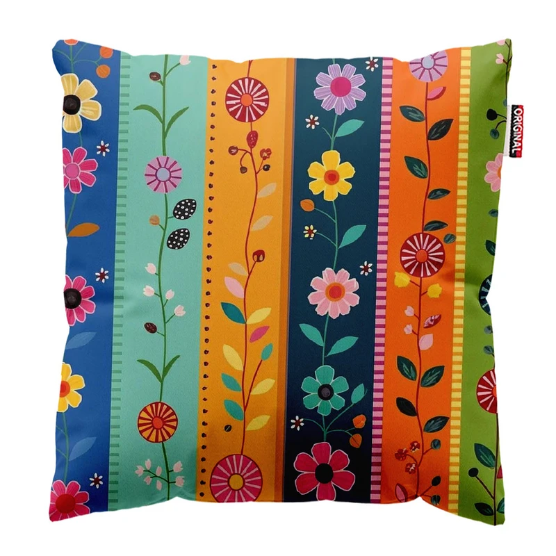   کوسن پاد آفرین طرح گل کد 2842 سایز 40*40 سانتی متر