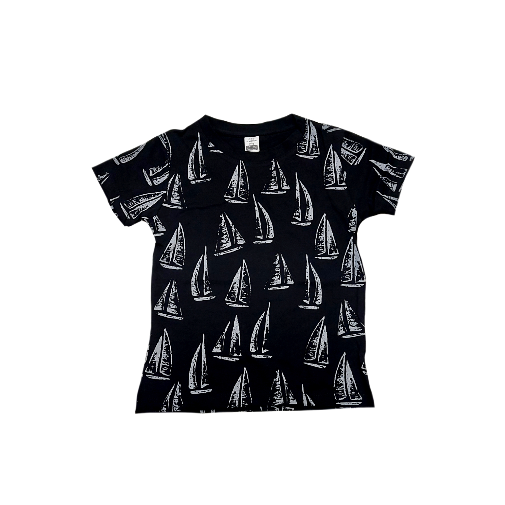 تی شرت آستین کوتاه پسرانه ال سی وایکیکی طرح قایق کد 0408 -  - 1