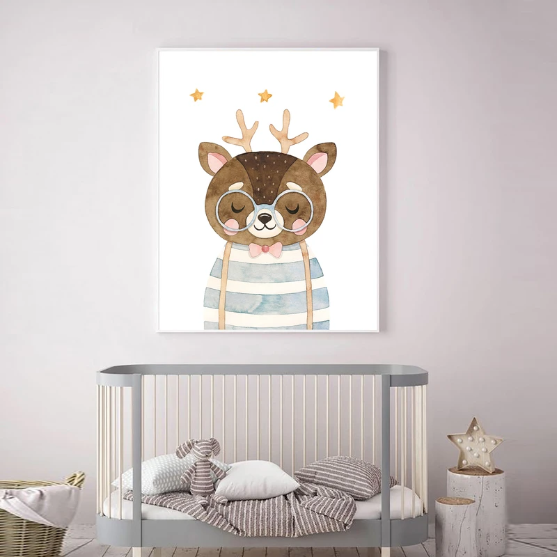 تابلو کودک و نوزاد مدل Elfap_Watercolor Bear