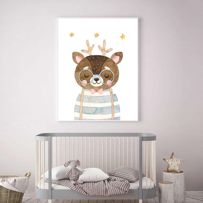 تابلو اتاق کودک و نوزاد الفاپ مدل گوزن کد Funny Deer 001