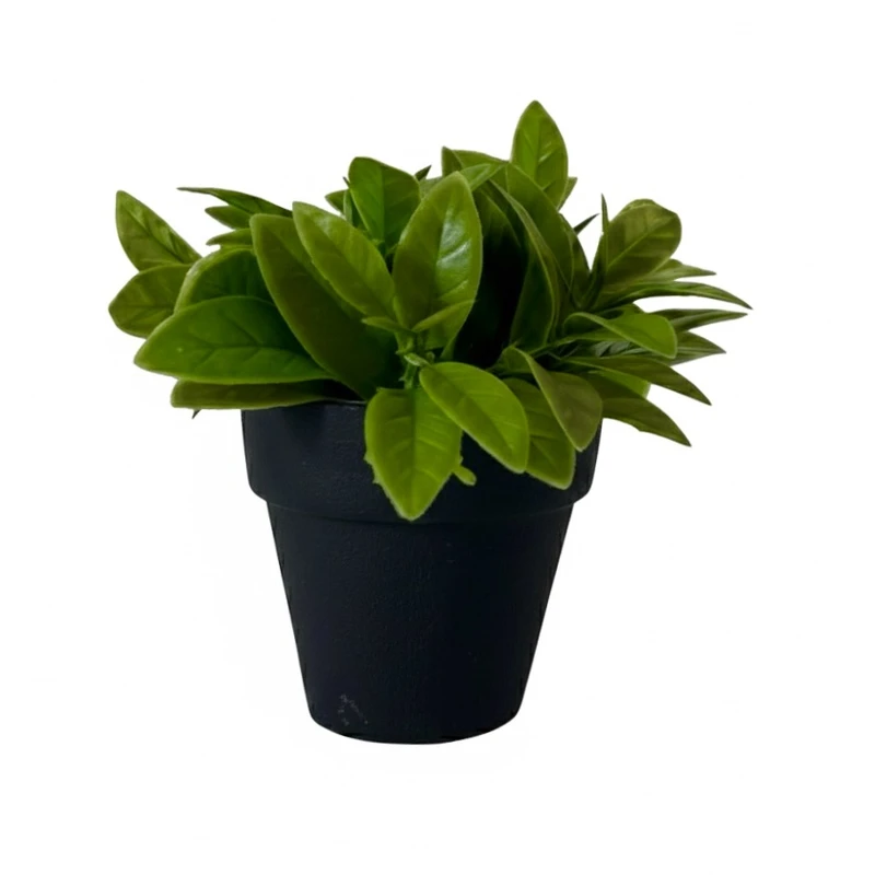 گلدان به همراه گل مصنوعی مدل سفالی کد 851 بسته 2 عددی