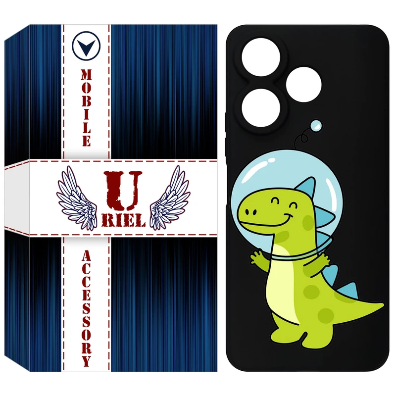 کاور یوریل مدل KSH کد 62 طرح دایناسور فضانورد مناسب برای گوشی موبایل شیائومی Redmi 13x