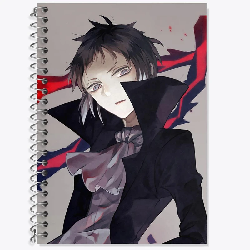 دفتر زبان 50 برگ خندالو مدل دو خط طرح آکوتاگوا انیمه سگ های ولگرد بانگو کد 15642